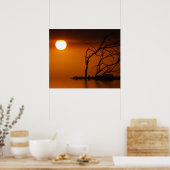 Sonnenuntergang Silhouette Poster (Küche)