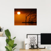 Sonnenuntergang Silhouette Poster (Heimbüro)