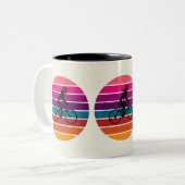 Sonnenuntergang Silhouette Ristorante da Enzo Zweifarbige Tasse (Vorderseite Links)