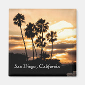 Sonnenuntergang Silhouette San Diego Magnet (Vorne)
