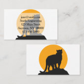 Sonnenuntergang-Silhouette Visitenkarte (Vorne/Hinten)