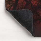 Sonnenuntergang Silhouette Winterbaum Mousepad (Ecke)