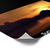 Sonnenuntergang Silhouetten Poster (Ecke)