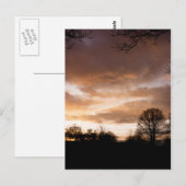 Sonnenuntergang Silhouetten Postkarte (Vorne/Hinten)