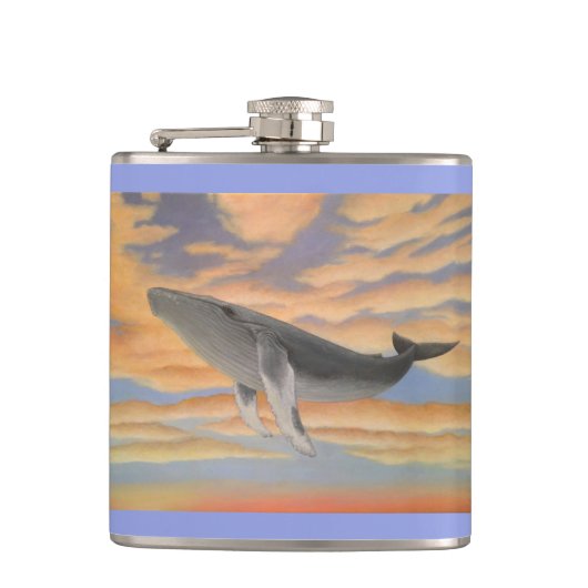 Sonnenuntergang-Sitzungs-Flasche Flachmann (Vorderseite)