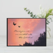 Sonnenuntergang Sommersonnenwende Party Einladung (Stehend Vorderseite)