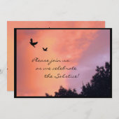 Sonnenuntergang Sommersonnenwende Party Einladung (Vorne/Hinten)