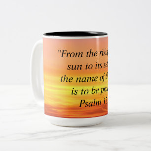 Sonnenuntergang Sonnenaufgang Bibelvers Tasse