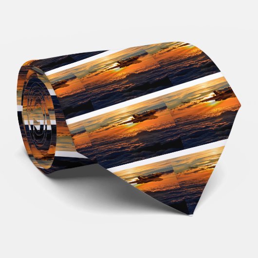 Sonnenuntergang-Sorte Krawatte (Gerollt)