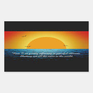 Sonnenuntergang Soul Rechteckiger Aufkleber