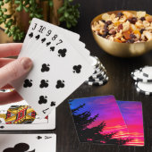 Sonnenuntergang-Spielkarten Spielkarten (In Situ)
