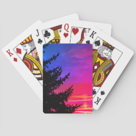 Sonnenuntergang-Spielkarten Spielkarten