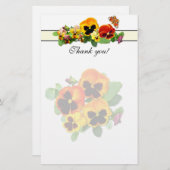 Sonnenuntergang Stiefmütterchen Briefpapier (Vorne/Hinten)