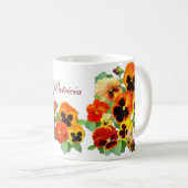 Sonnenuntergang Stiefmütterchen Kaffeetasse (VorderseiteRechts)