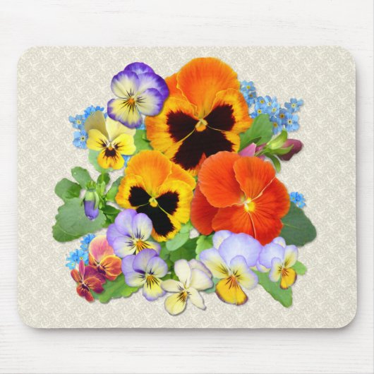 Sonnenuntergang Stiefmütterchen Mousepad (Vorne)