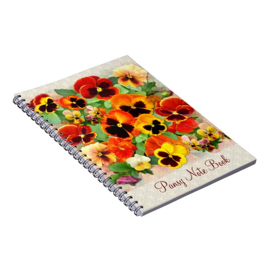 Sonnenuntergang Stiefmütterchen Notizblock (Rechte Seite)