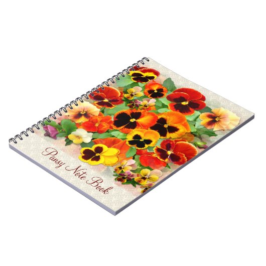 Sonnenuntergang Stiefmütterchen Notizblock (Linke Seite)