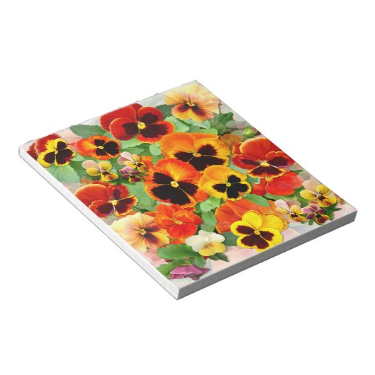 Sonnenuntergang Stiefmütterchen Notizblock (angewinkelt)