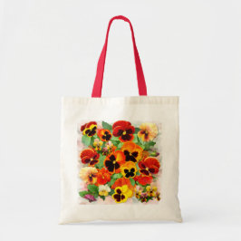 Sonnenuntergang Stiefmütterchen Tragetasche