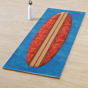 Sonnenuntergang-Strand hawaiisches Longboard Yogamatte