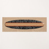 Sonnenuntergang-Strand hawaiisches Longboard Yogamatte (Vorderseite (Horizontal))