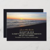 Sonnenuntergang Strand Meer SPEICHERN SIE DIE DATE Save The Date (Vorne/Hinten)