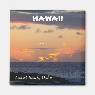 Sonnenuntergang-Strand, Oahu Magnet
