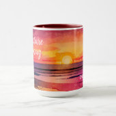 Sonnenuntergang Strand personalisiertes Abenteuer Tasse (Zentrum)