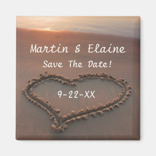 Sonnenuntergang-Strand-Save the Date Magnet