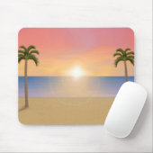 Sonnenuntergang-Strand-Szene: Kundenspezifisches Mousepad (Mit Mouse)
