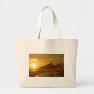 Sonnenuntergang-Strand-tropischer Jumbo Stoffbeutel