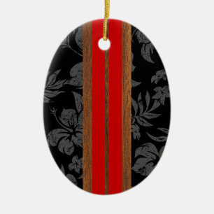 Sonnenuntergang-Strand-Vintage Keramik Ornament