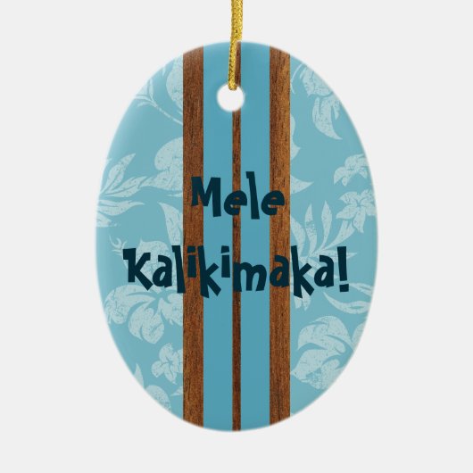 Sonnenuntergang-Strand-Vintage Keramik Ornament (Vorne)