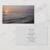 Sonnenuntergang-Strand-Wellen-, Serene und Visitenkarte (Vorne/Hinten)