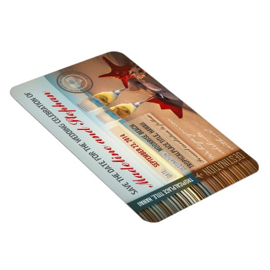 Sonnenuntergang Strand Ziel speichern Sie die Datt Magnet (Rechte Seite)