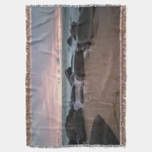 Sonnenuntergang Strandkeule 21 Decke (Vorderseite Vertikal)