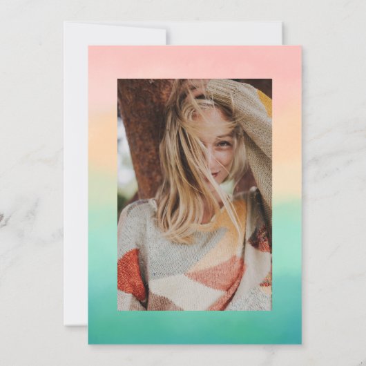 Sonnenuntergang Strandpalme Süß 16 Einladung (Rückseite)