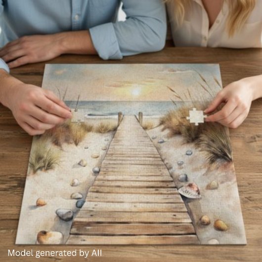 Sonnenuntergang Strandpromenade Puzzle