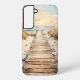 Sonnenuntergang Strandpromenade Samsung Galaxy Hülle