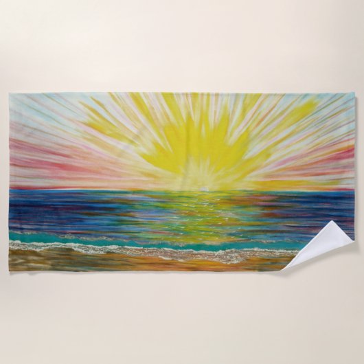 Sonnenuntergang Strandtuch (Vorderseite)