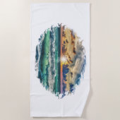 Sonnenuntergang Strandtuch (Vorderseite)