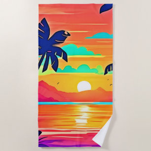 Sonnenuntergang Strandtuch