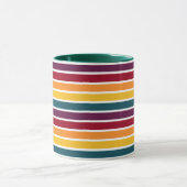 Sonnenuntergang Streifen dunkelgrüne Combo-Tasse Tasse (Zentrum)