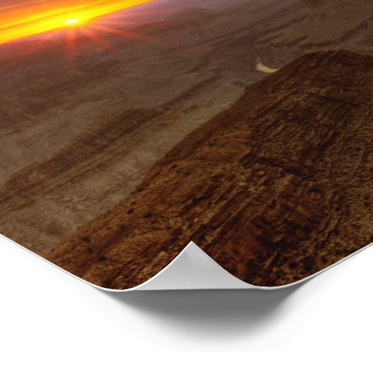 Sonnenuntergang, Südrand des Grand Canyon, Grand Poster (Ecke)