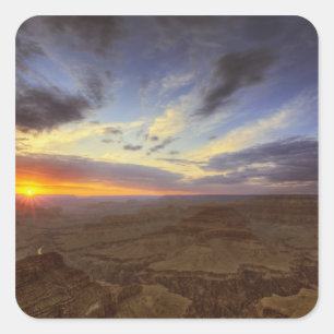 Sonnenuntergang, Südrand des Grand Canyon, Grand Quadratischer Aufkleber