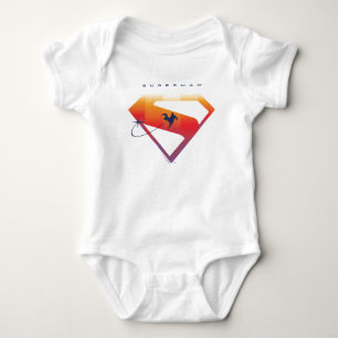 Sonnenuntergang Superman Shield Baby Strampler