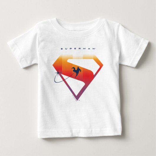 Sonnenuntergang Superman Shield Baby T-shirt (Vorderseite)
