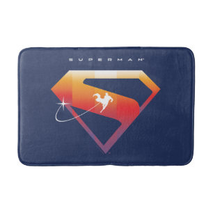 Sonnenuntergang Superman Shield Badematte