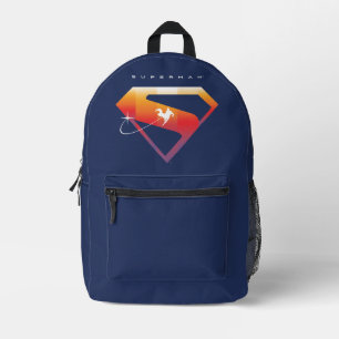 Sonnenuntergang Superman Shield Bedruckter Rucksack