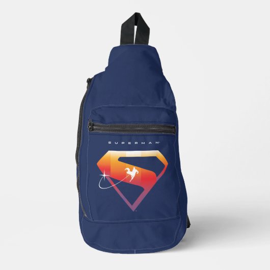 Sonnenuntergang Superman Shield Crossbody Bag (Vorderseite)